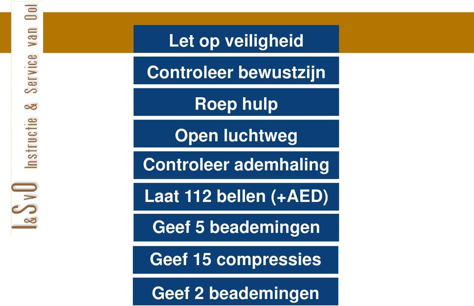 ademhaling Laat 112 bellen (+AED)