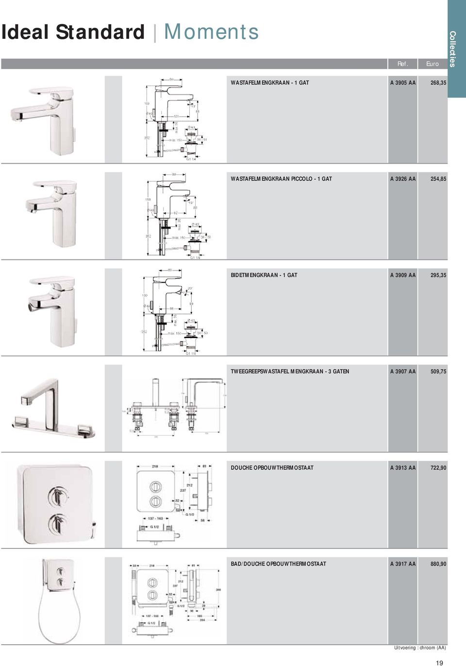 295,35 TWEEGREEPSWASTAFEL MENGKRAAN - 3 GATEN A 3907 AA 509,75 DOUCHE