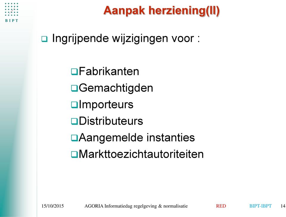 Aangemelde instanties Markttoezichtautoriteiten