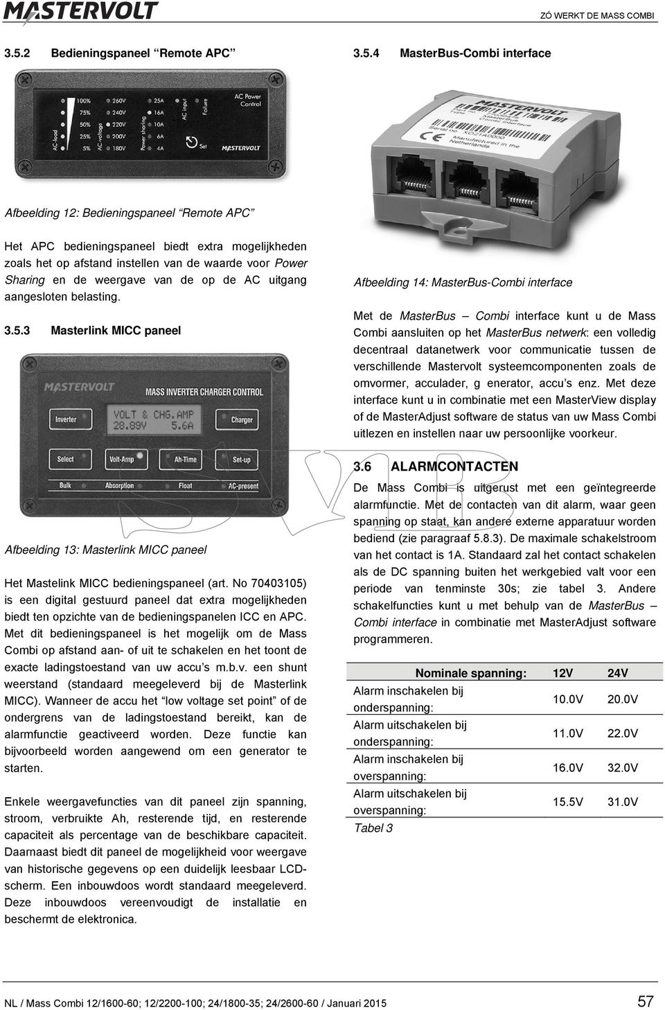 4 MasterBus-Combi interface Afbeelding 12: Bedieningspaneel Remote APC Het APC bedieningspaneel biedt extra mogelijkheden zoals het op afstand instellen van de waarde voor Power Sharing en de