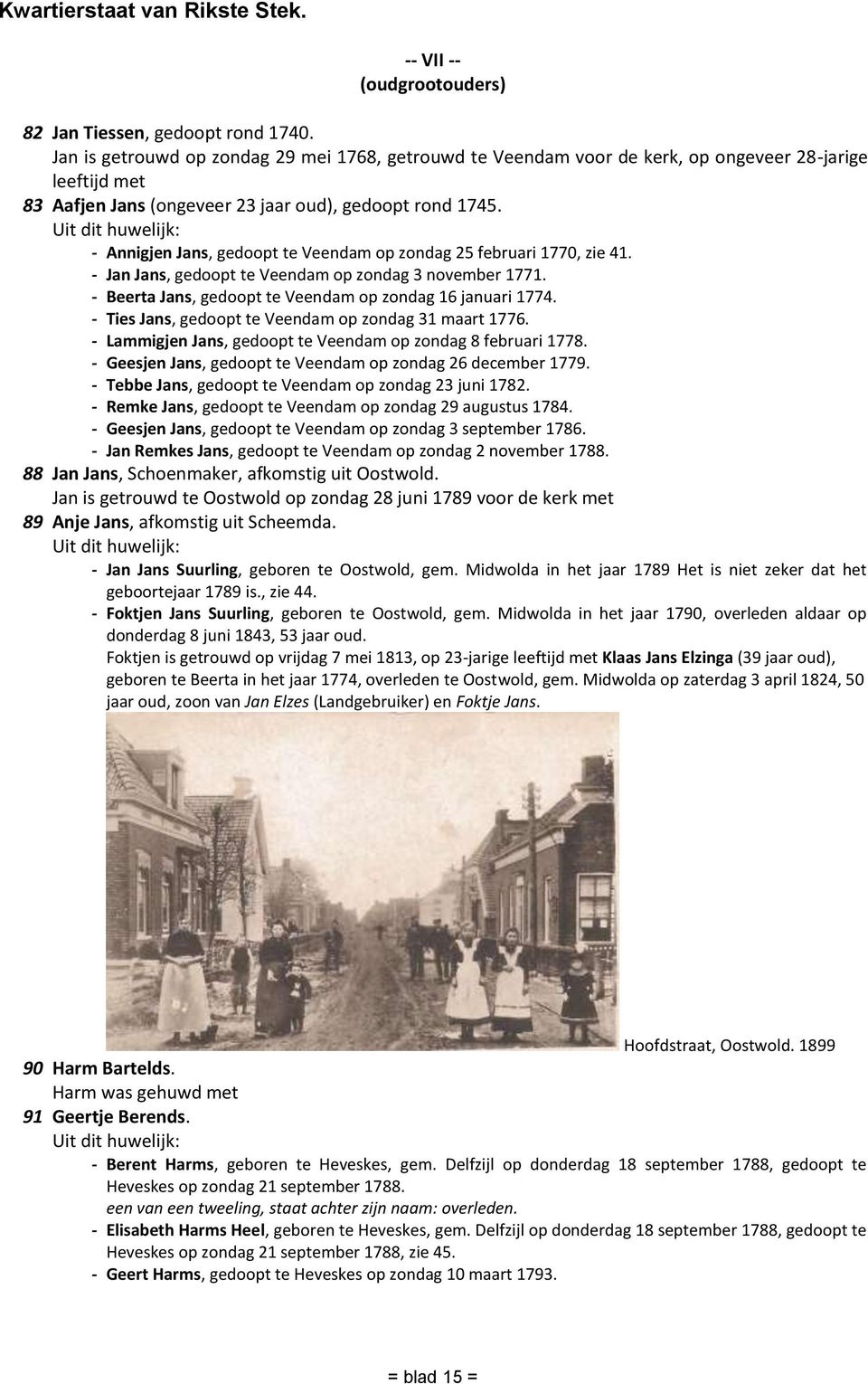 - Annigjen Jans, gedoopt te Veendam op zondag 25 februari 1770, zie 41. - Jan Jans, gedoopt te Veendam op zondag 3 november 1771. - Beerta Jans, gedoopt te Veendam op zondag 16 januari 1774.