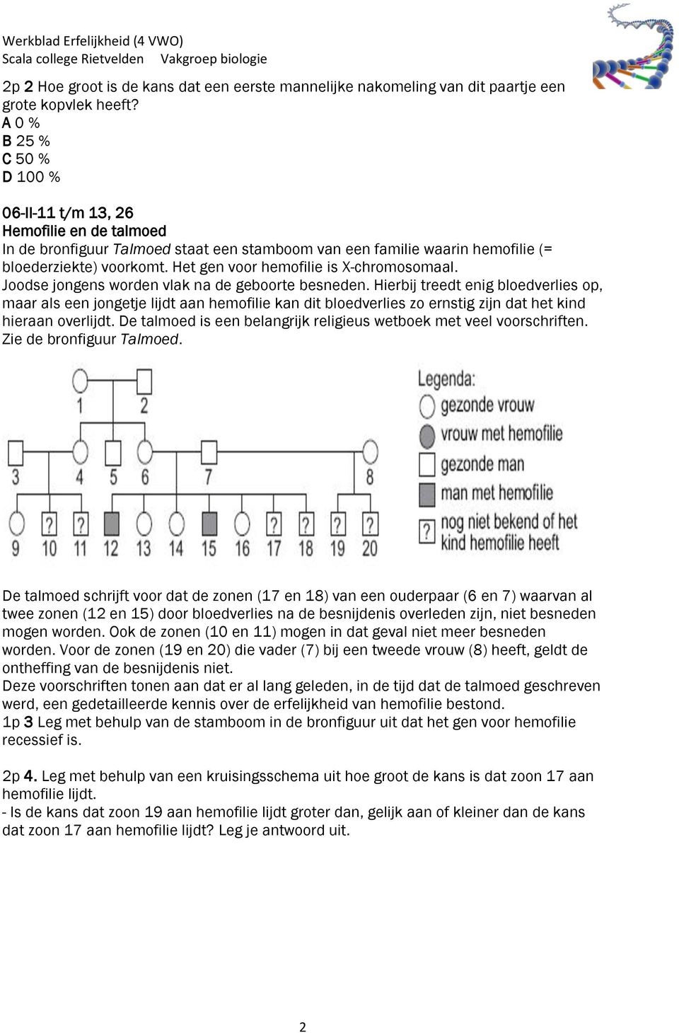 Het gen voor hemofilie is X-chromosomaal. Joodse jongens worden vlak na de geboorte besneden.