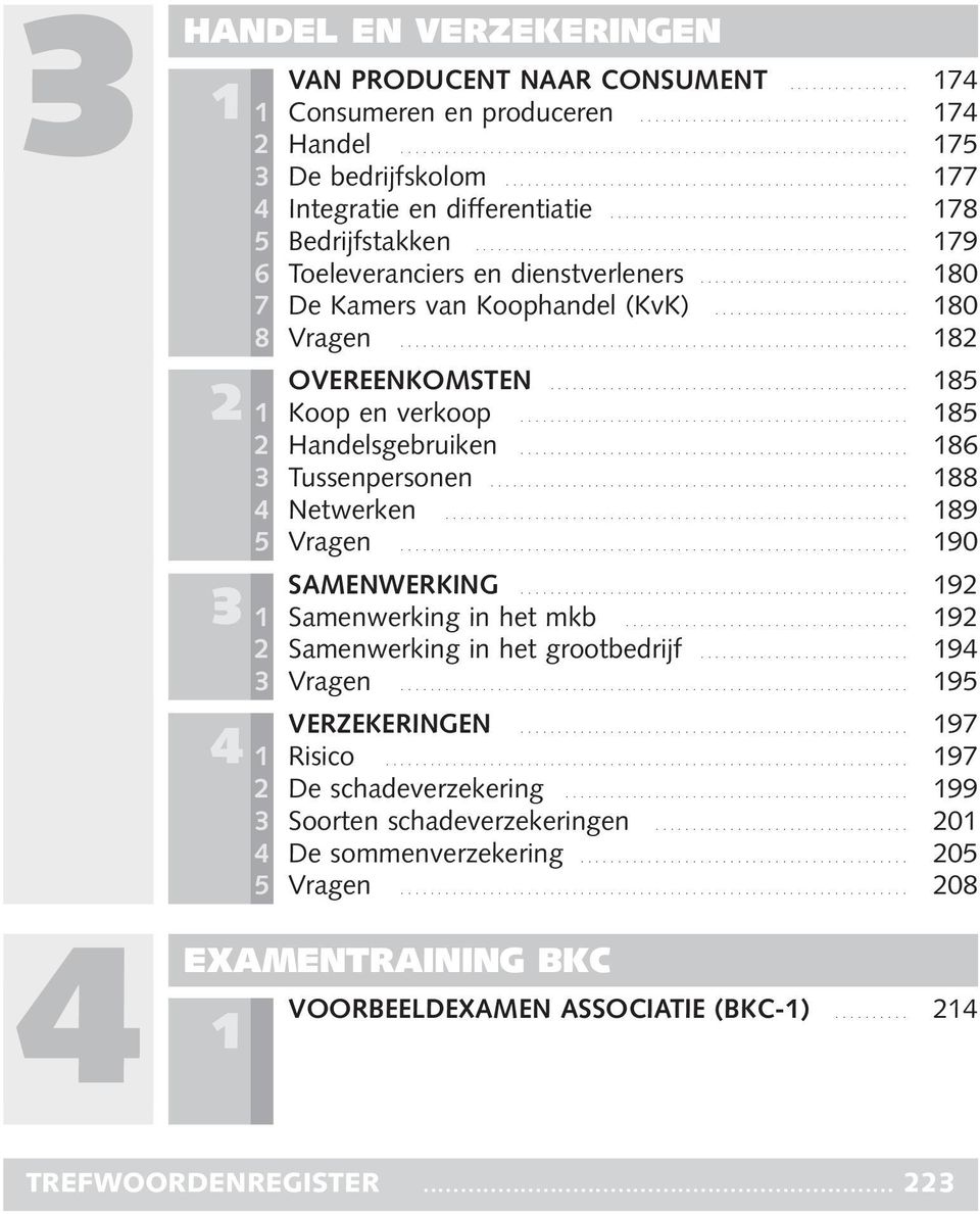 .. 186 3 Tussenpersonen... 188 4 Netwerken... 189 5 Vragen... 190 3 SAMENWERKING 192... 1 Samenwerking in het mkb... 192 2 Samenwerking in het grootbedrijf... 194 3 Vragen... 195 4 VERZEKERINGEN 197.