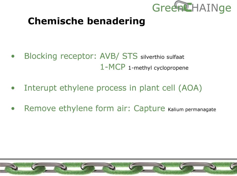 Interupt ethylene process in plant cell (AOA)