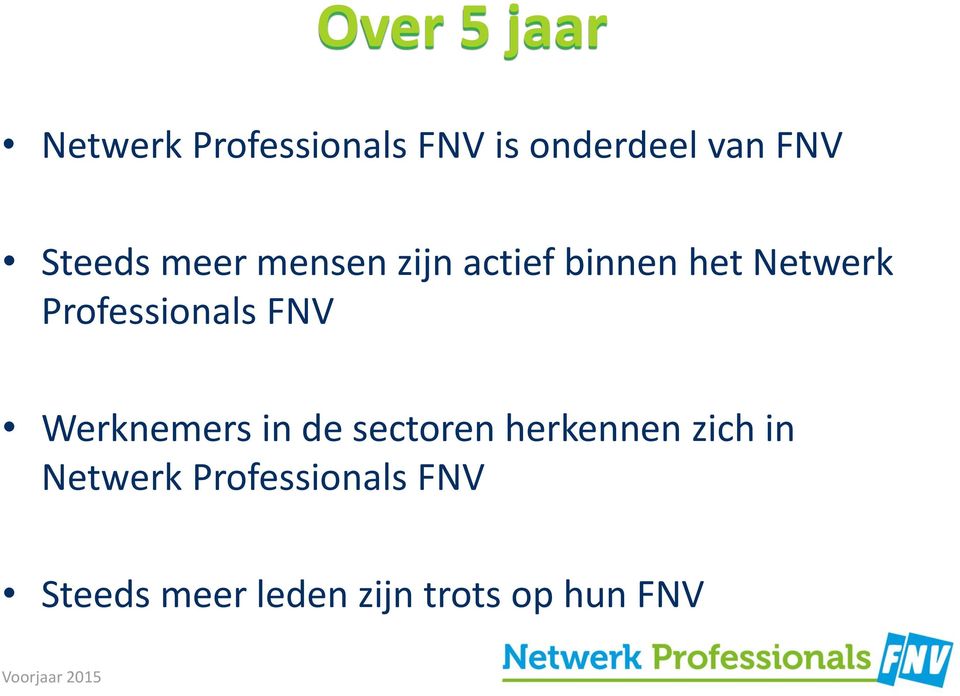 Professionals FNV Werknemers in de sectoren herkennen zich