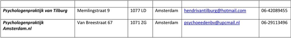 com 06-42089455 Psychologenpraktijk Amsterdam.