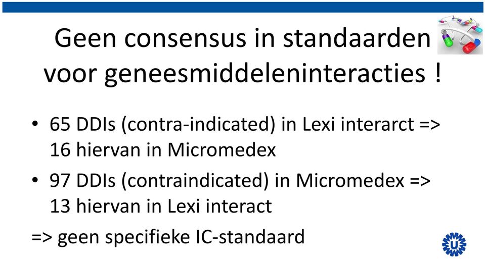 65 DDIs (contra indicated) in Lexi interarct => 16 hiervan