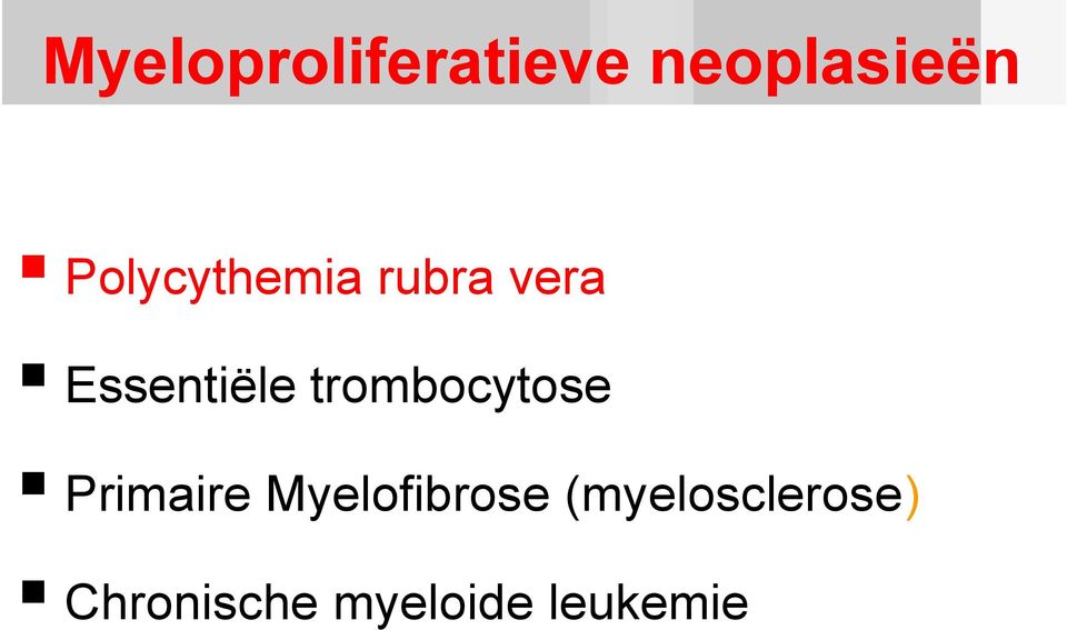 trombocytose Primaire Myelofibrose