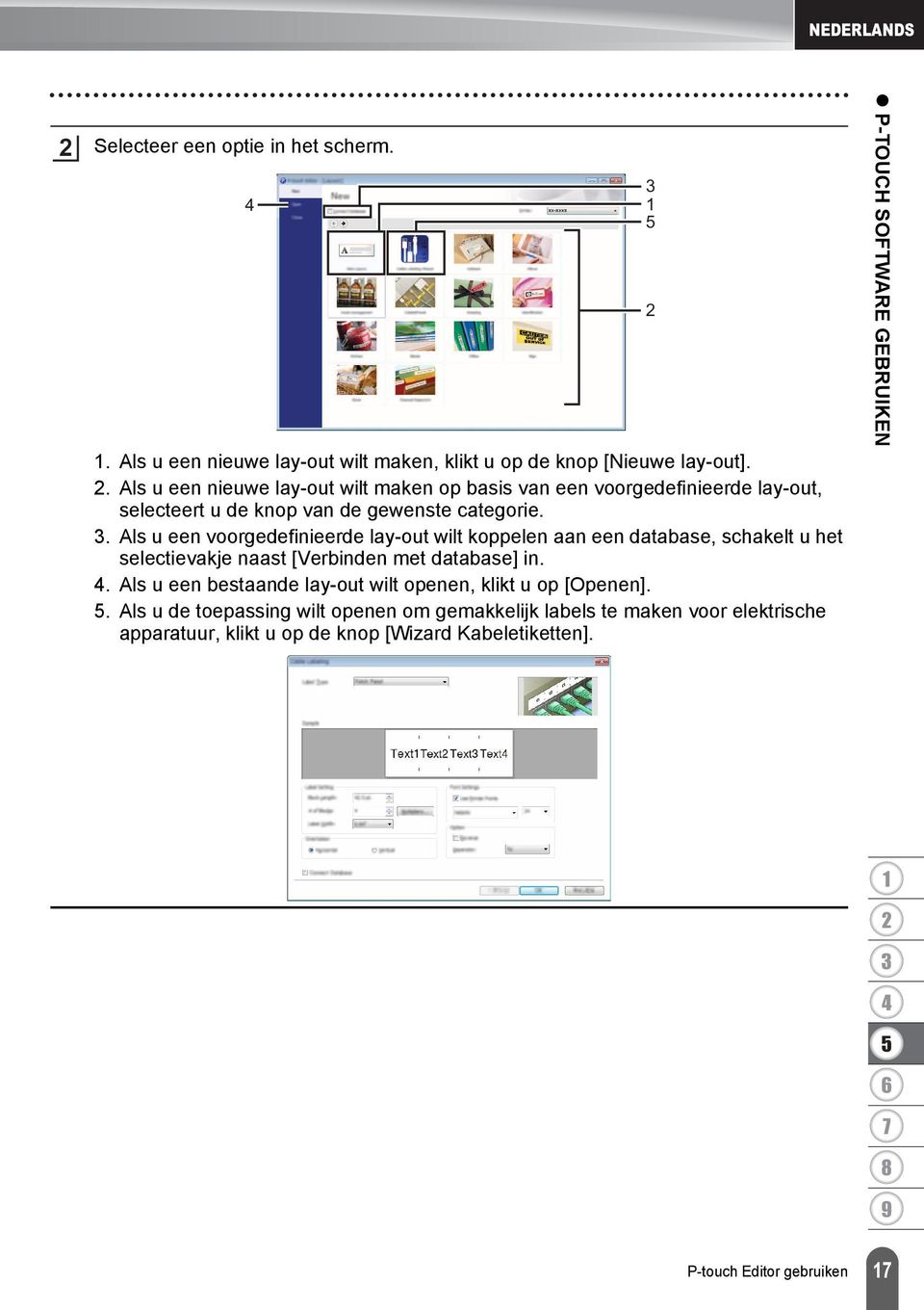 . Als u een voorgedefinieerde lay-out wilt koppelen aan een database, schakelt u het selectievakje naast [Verbinden met database] in.