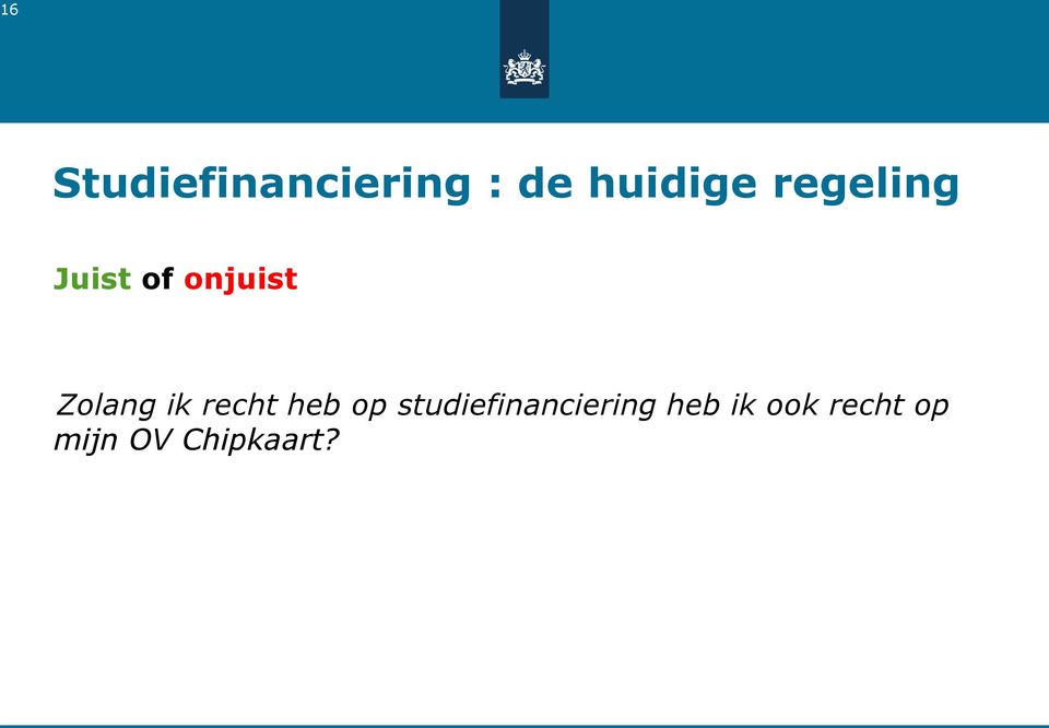 recht heb op studiefinanciering heb