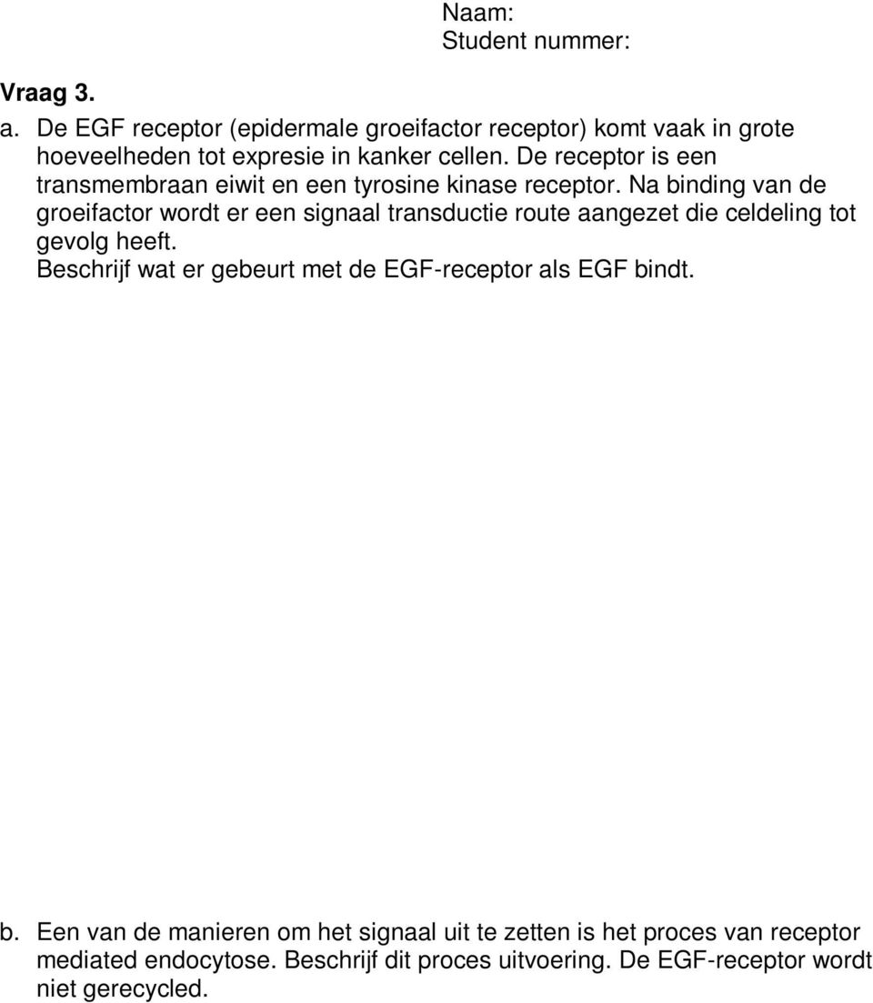 Na binding van de groeifactor wordt er een signaal transductie route aangezet die celdeling tot gevolg heeft.