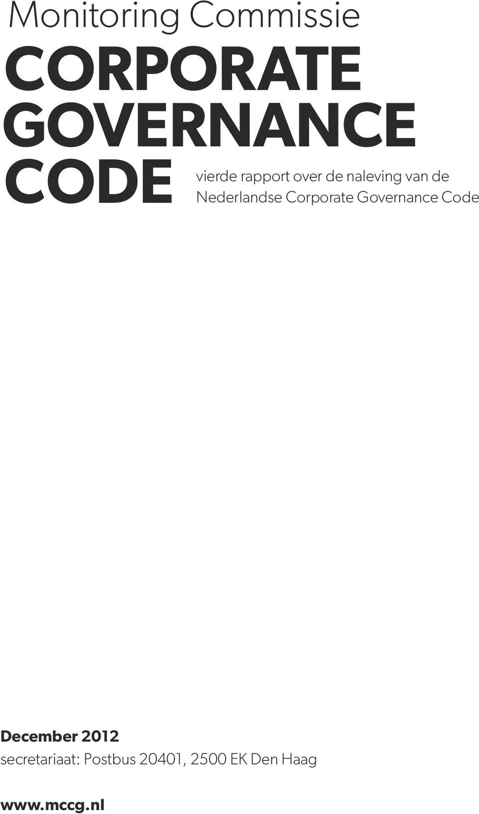 Governance Code December 2012