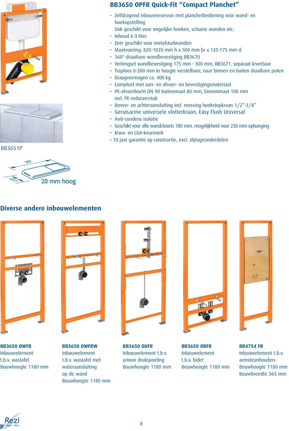 360 draaibare wandbevestiging BB3670 Verlengset wandbevestiging 175 mm - 300 mm, BB3671, separaat leverbaar Traploos 0-200 mm in hoogte verstelbare, naar binnen en buiten draaibare poten