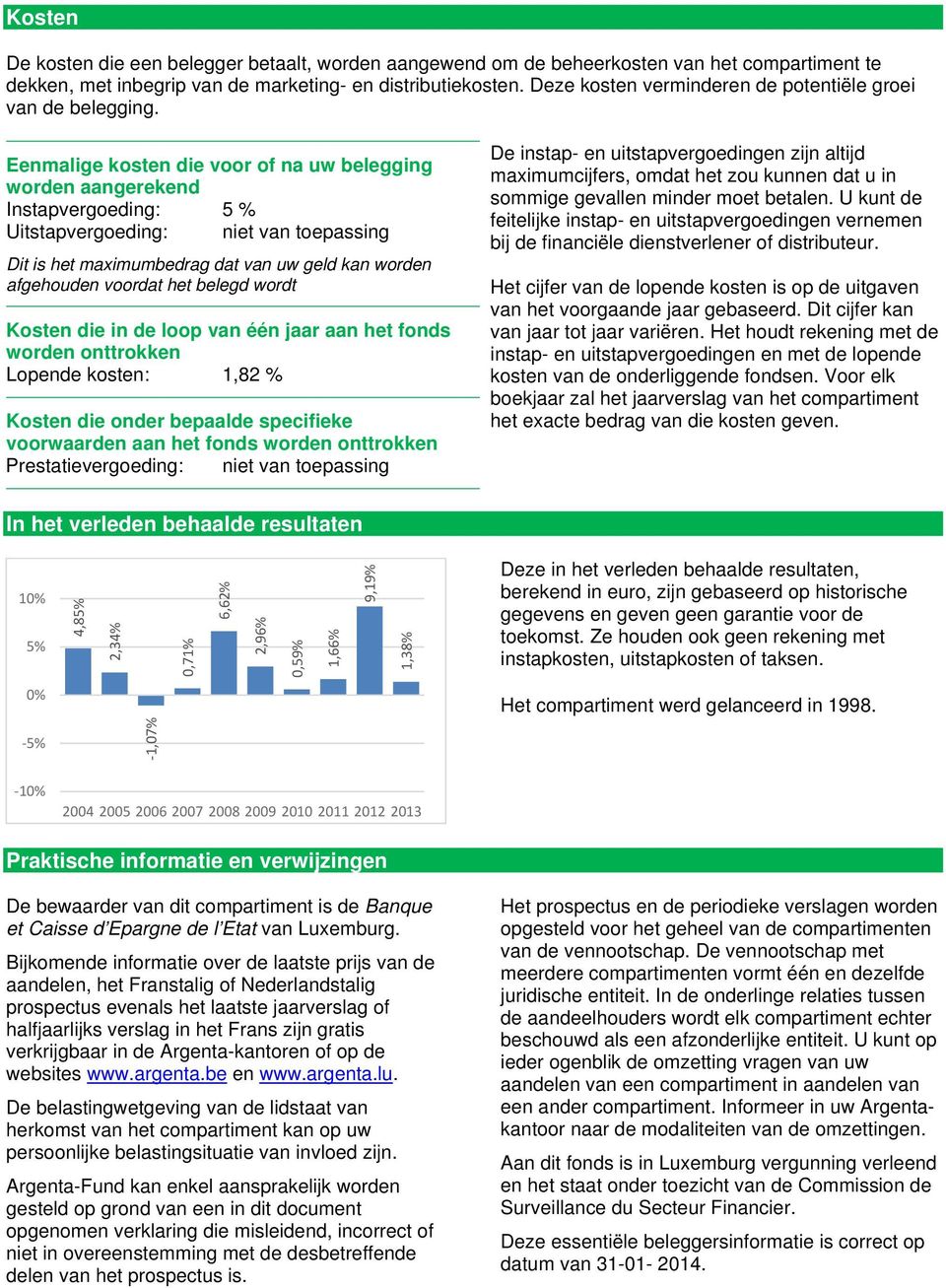 maximumbedrag dat van uw geld kan worden afgehouden voordat het belegd wordt Kosten die in de loop van één jaar aan het fonds worden onttrokken Lopende kosten: 1,82 % Kosten die onder bepaalde