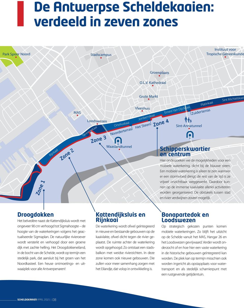 Waaslandtunnel Zuiderterras Schipperskwartier en centrum Hier onderzoeken we de mogelijkheden voor een mobiele waterkering, dicht bij de blauwe steen.