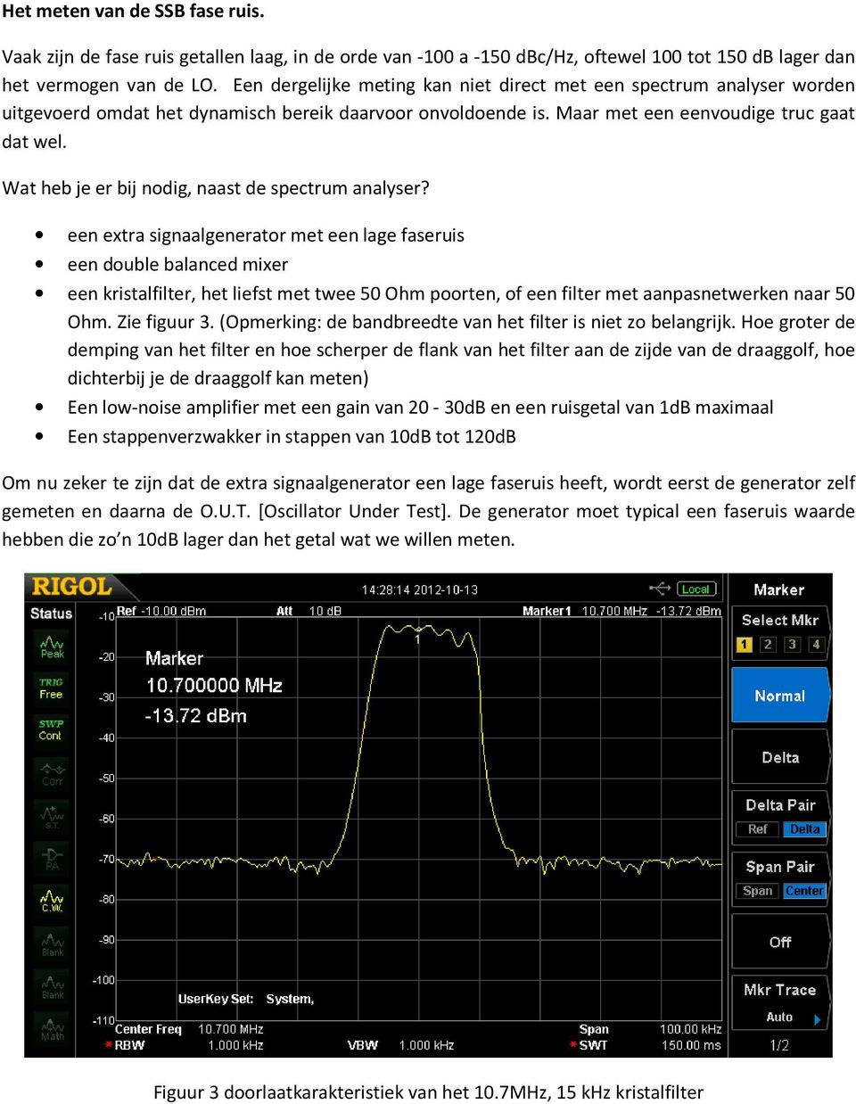 Wat heb je er bij nodig, naast de spectrum analyser?