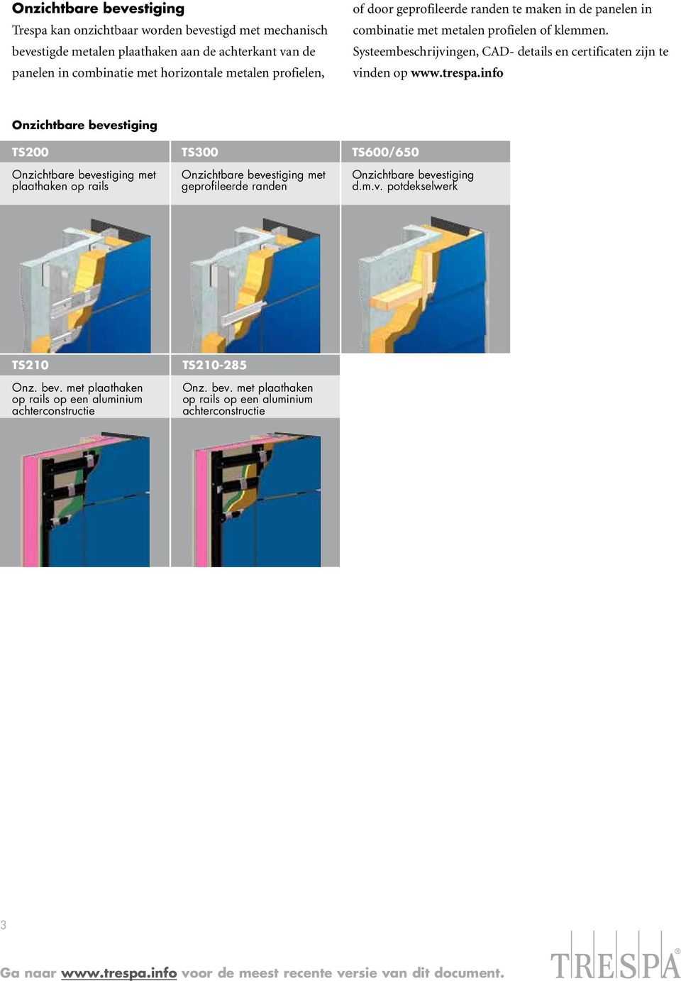 Systeembeschrijvingen, CAD- details en certificaten zijn te vinden op www.trespa.