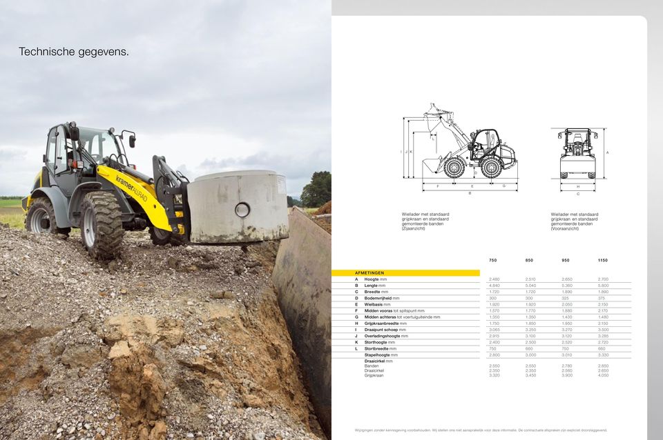 AFMETINGEN A Hoogte mm 2.480 2.510 2.6 2.700 B Lengte mm 4.840 5.040 5.360 5.800 C Breedte mm 1.720 1.720 1.890 1.890 D Bodemvrijheid mm 300 300 325 375 E Wielbasis mm 1.920 1.920 2.0 2.1 F Midden vooras tot spitspunt mm 1.