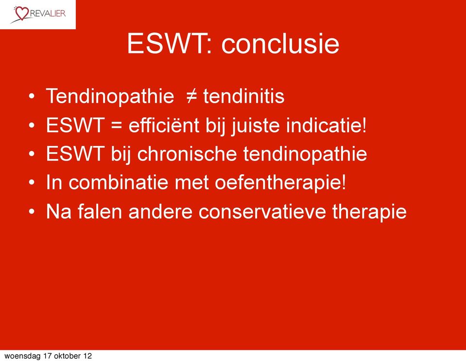 ESWT bij chronische tendinopathie In