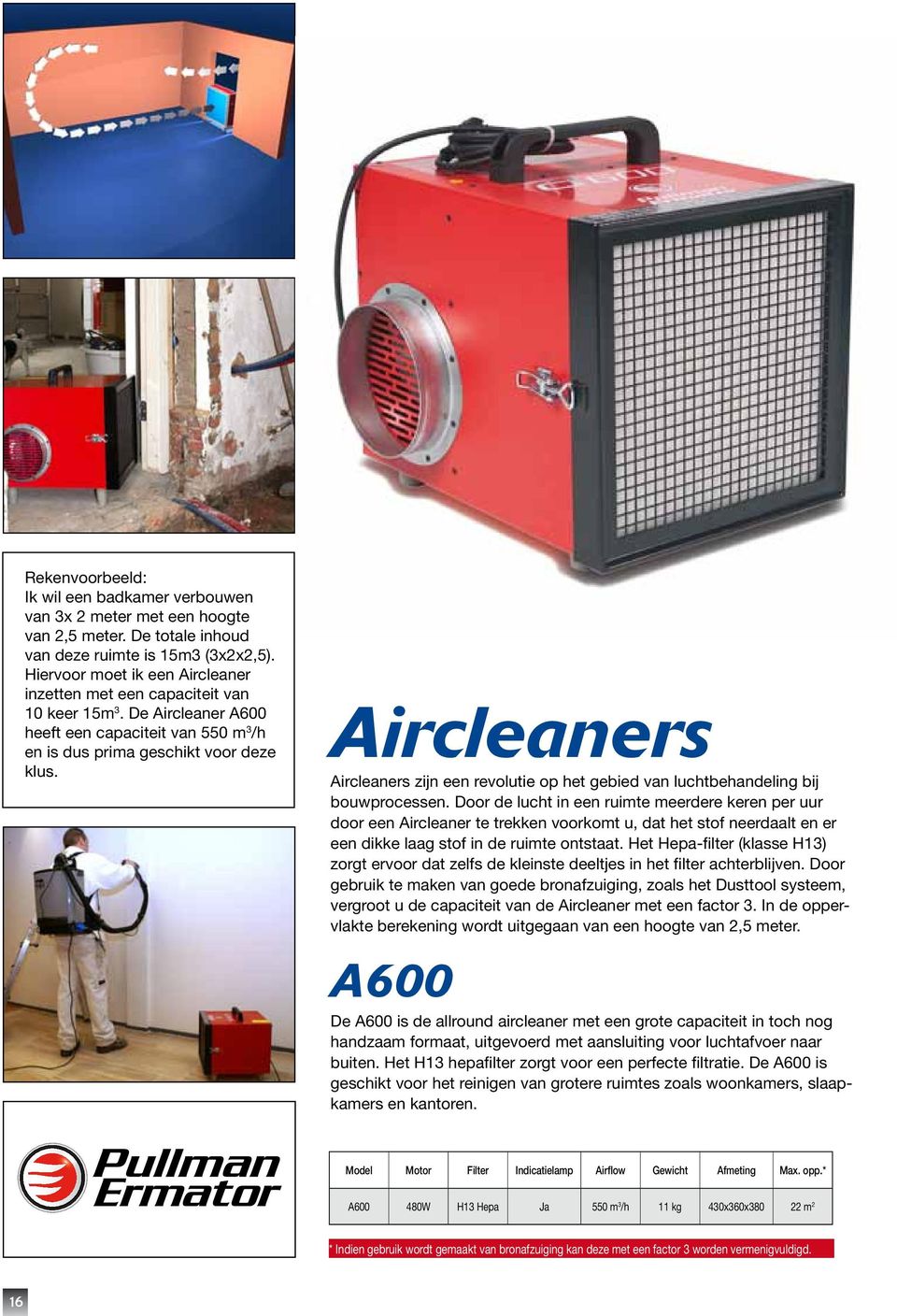 Aircleaners Aircleaners zijn een revolutie op het gebied van luchtbehandeling bij bouwprocessen.