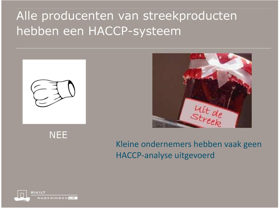 HACCP-systeem NEE Kleine