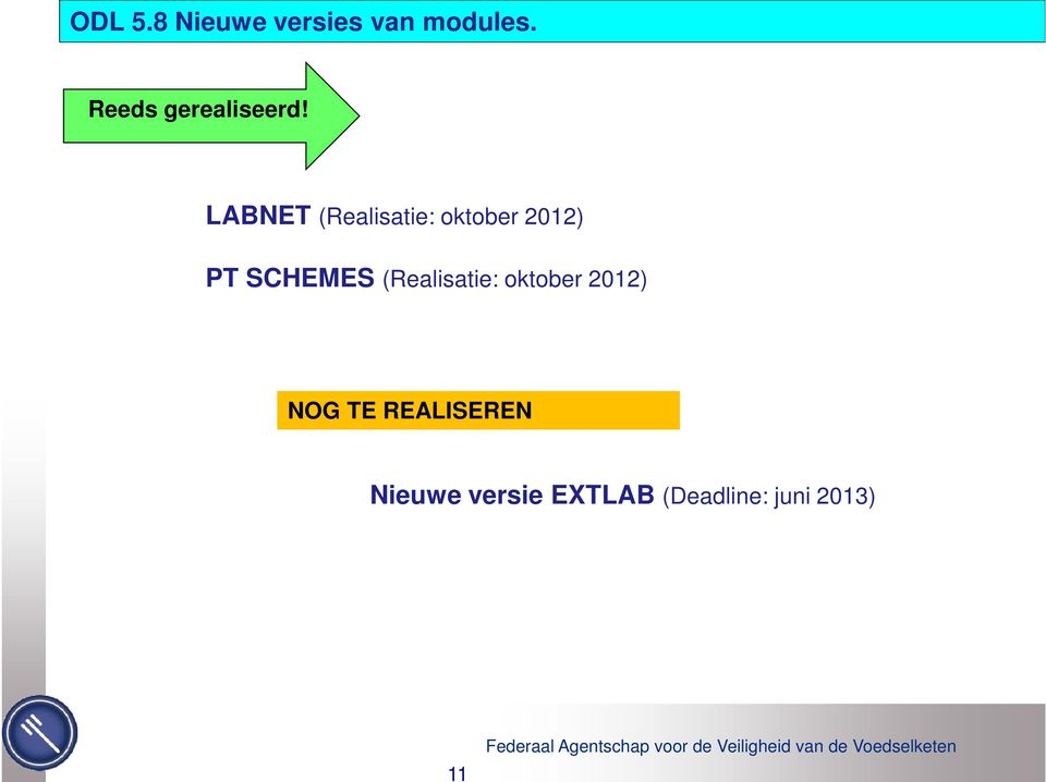 LABNET (Realisatie: oktober 2012) PT SCHEMES