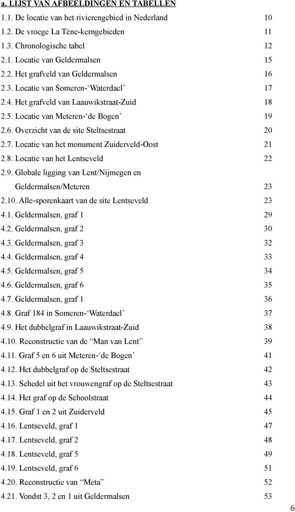 8. Locatie van het Lentseveld 22 2.9. Globale ligging van Lent/Nijmegen en Geldermalsen/Meteren 23 2.10. Alle-sporenkaart van de site Lentseveld 23 4.1. Geldermalsen, graf 1 29 4.2. Geldermalsen, graf 2 30 4.