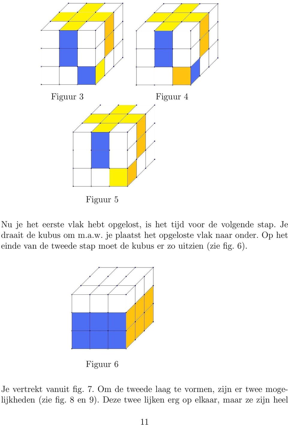 Op het einde van de tweede stap moet de kubus er zo uitzien (zie fig. 6).