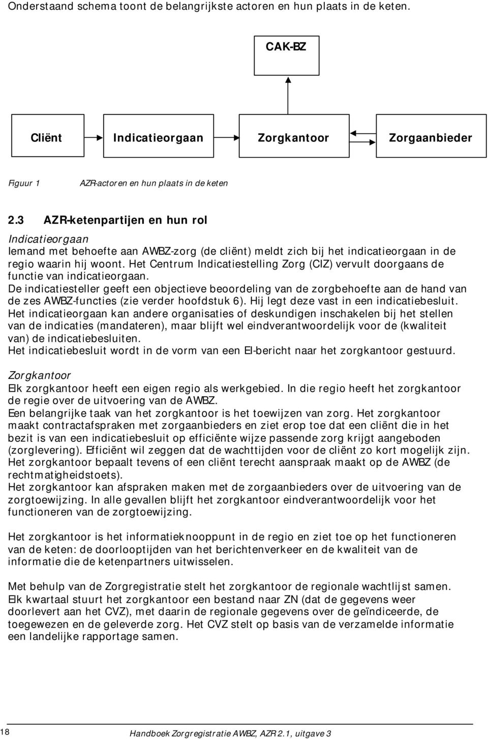 Het Centrum Indicatiestelling Zorg (CIZ) vervult doorgaans de functie van indicatieorgaan.