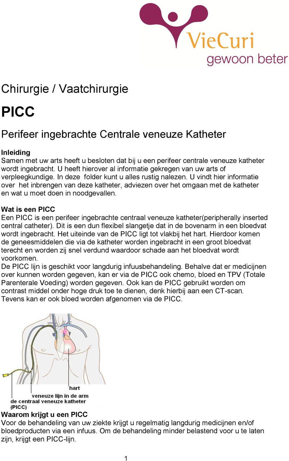 U vindt hier informatie over het inbrengen van deze katheter, adviezen over het omgaan met de katheter en wat u moet doen in noodgevallen.