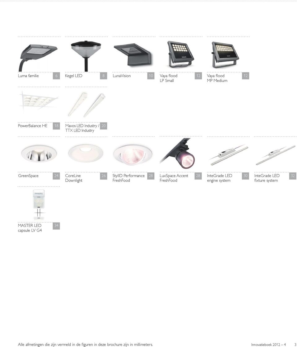 Accent FreshFood FreshFood 28 InteGrade LED engine system 30 InteGrade LED fixture system 32 MASTER LED