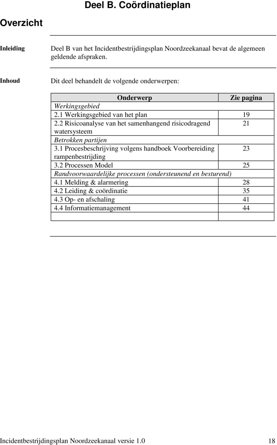 2 Risicoanalyse van het samenhangend risicodragend 21 watersysteem Betrokken partijen 3.1 Procesbeschrijving volgens handboek Voorbereiding 23 rampenbestrijding 3.