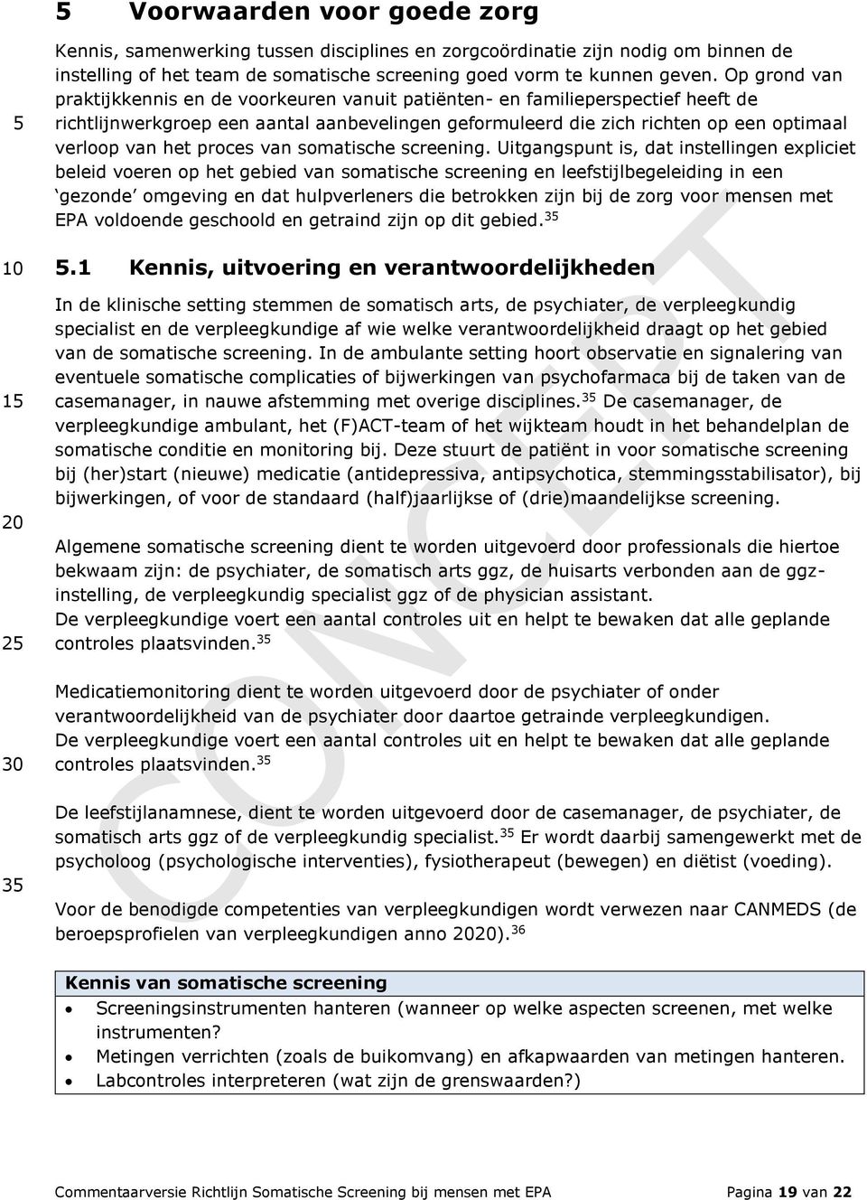 proces van somatische screening.