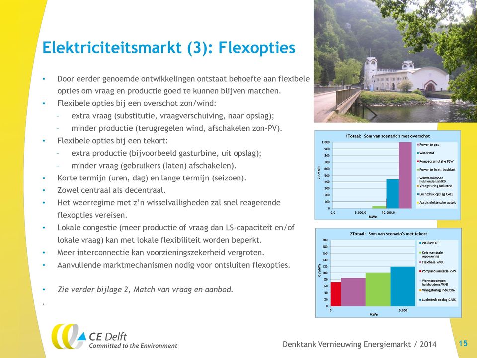 Flexibele opties bij een tekort: extra productie (bijvoorbeeld gasturbine, uit opslag); minder vraag (gebruikers (laten) afschakelen). Korte termijn (uren, dag) en lange termijn (seizoen).