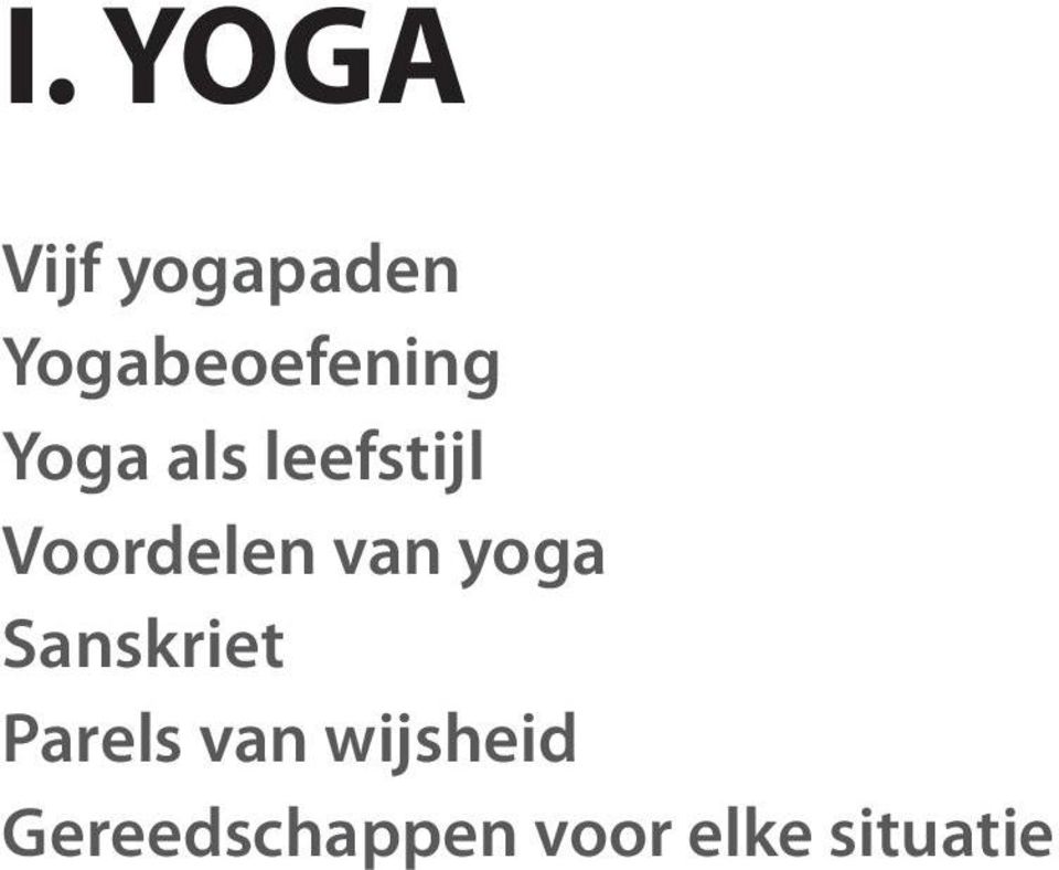 Voordelen van yoga Sanskriet