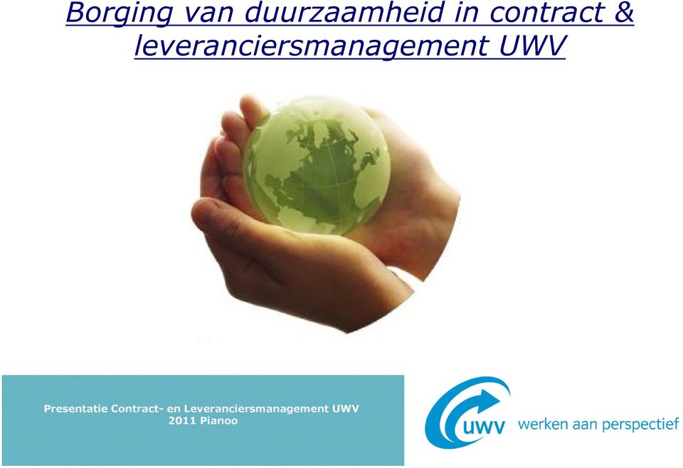 leveranciersmanagement UWV