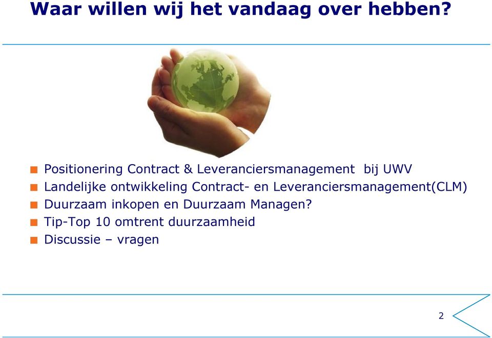 Landelijke ontwikkeling Contract- en