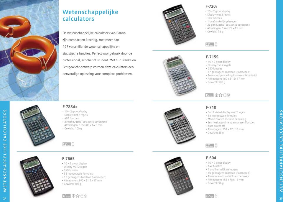 Perfect voor gebruik door de professional, scholier of student. Met hun slanke en lichtgewicht ontwerp vormen deze calculators een eenvoudige oplossing voor complexe problemen.