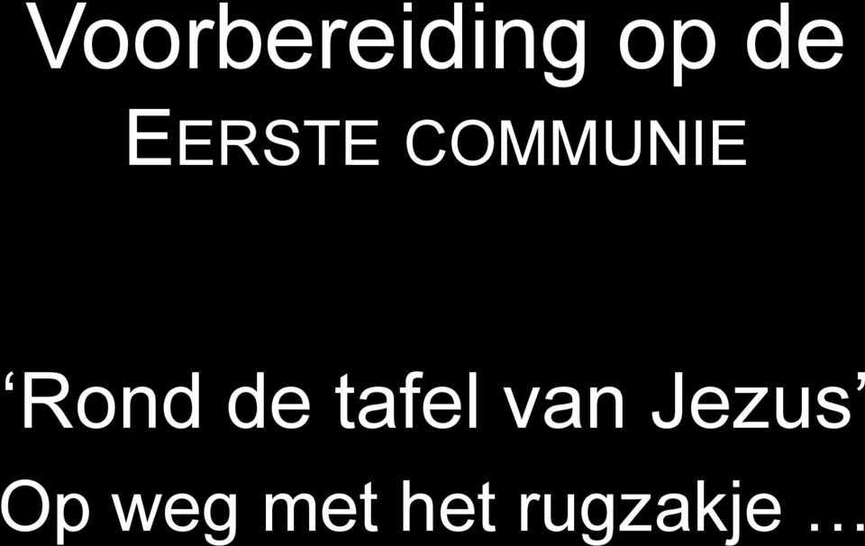 de tafel van Jezus