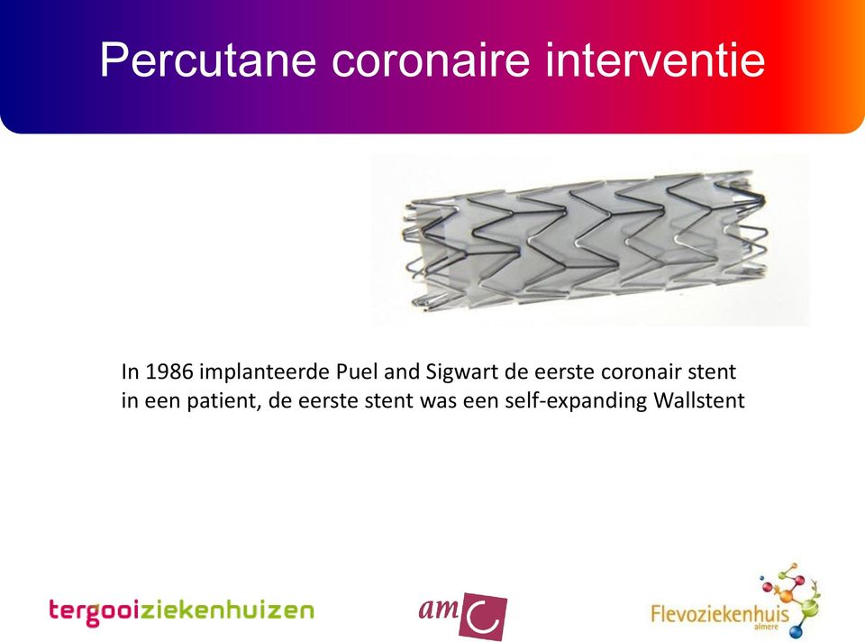 coronair stent in een patient, de