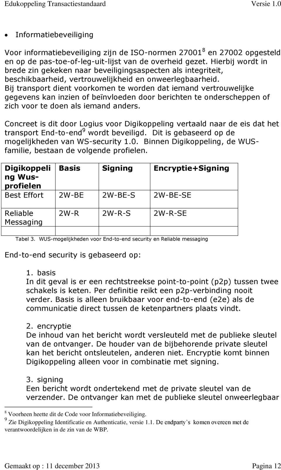 Bij transport dient voorkomen te worden dat iemand vertrouwelijke gegevens kan inzien of beïnvloeden door berichten te onderscheppen of zich voor te doen als iemand anders.