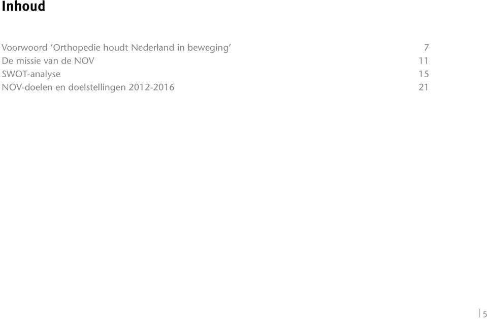 van de NOV 11 SWOT-analyse 15