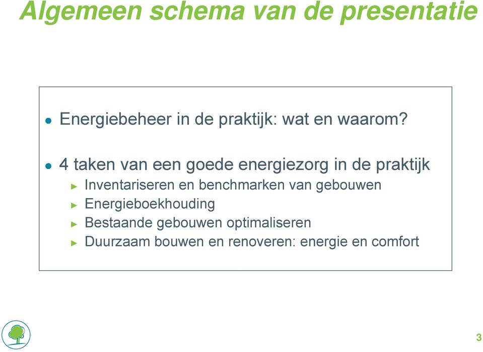 4 taken van een goede energiezorg in de praktijk Inventariseren en