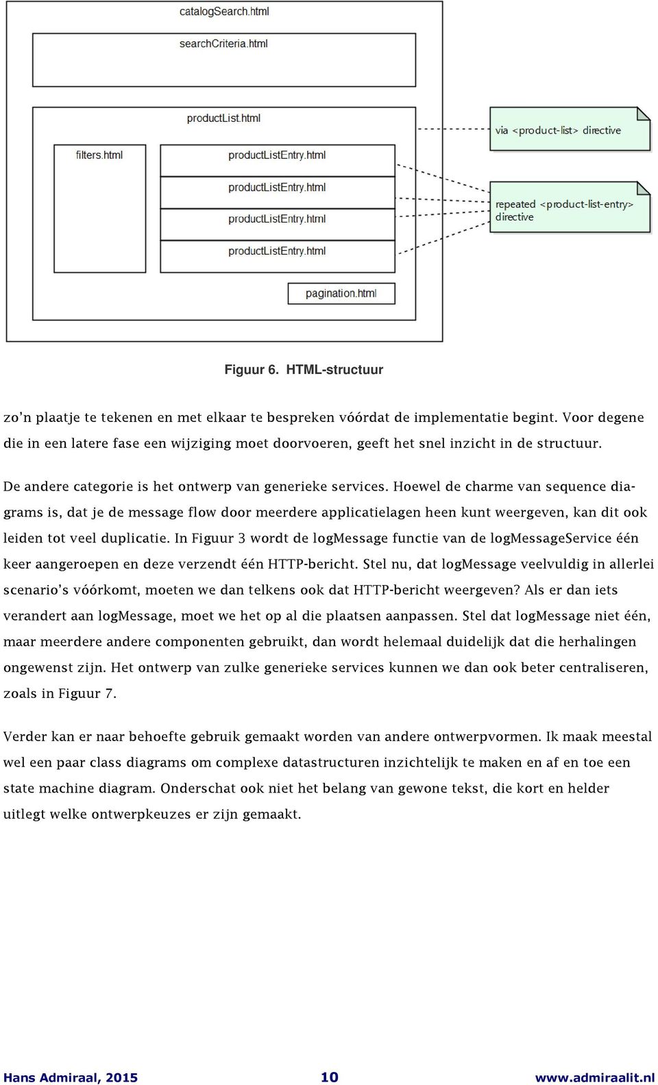 Hoewel de charme van sequence diagrams is, dat je de message flow door meerdere applicatielagen heen kunt weergeven, kan dit ook leiden tot veel duplicatie.