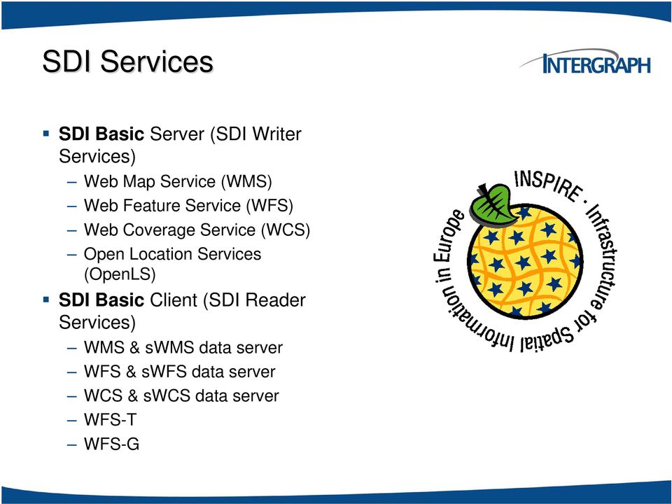 Location Services (OpenLS) SDI Basic Client (SDI Reader Services) WMS