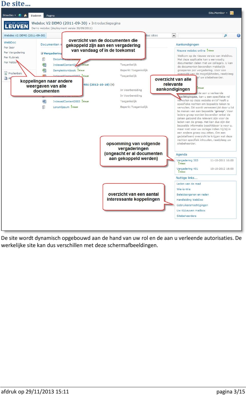 De werkelijke site kan dus verschillen met deze