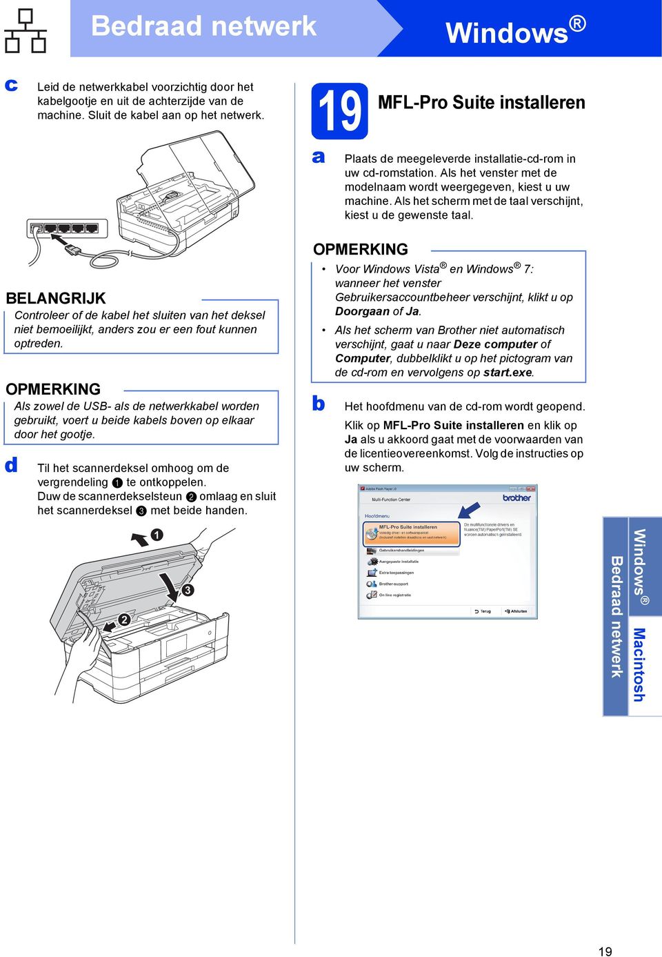 BELANGRIJK Controleer of e kel het sluiten vn het eksel niet emoeilijkt, ners zou er een fout kunnen optreen.