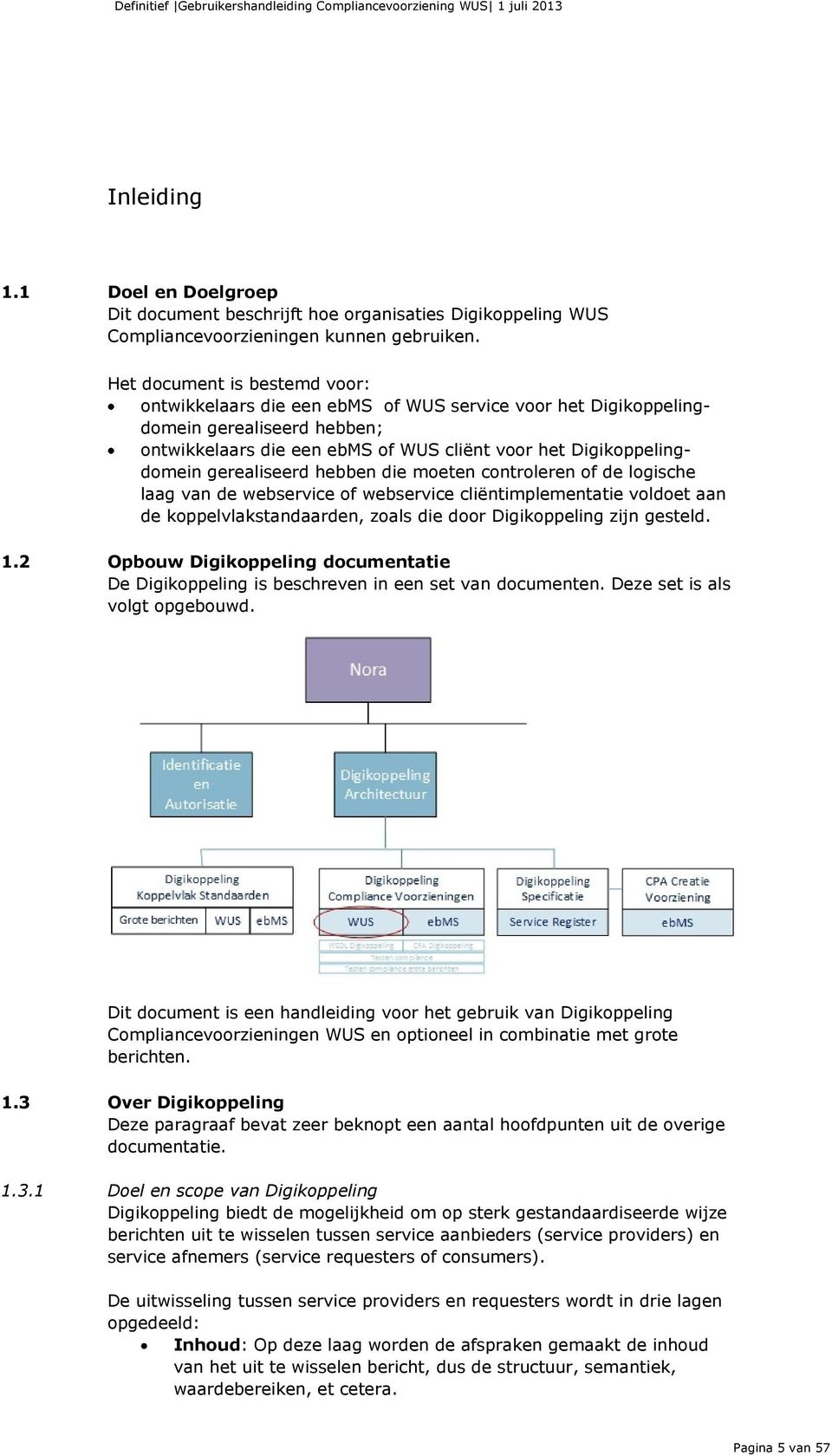 gerealiseerd hebben die moeten controleren of de logische laag van de webservice of webservice cliëntimplementatie voldoet aan de koppelvlakstandaarden, zoals die door Digikoppeling zijn gesteld. 1.