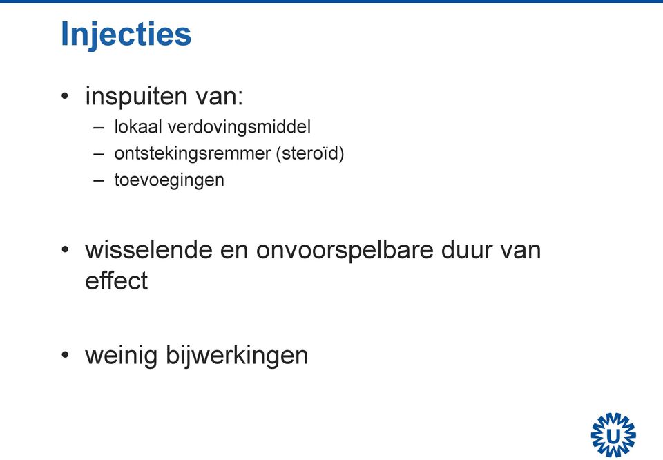 (steroïd) toevoegingen wisselende en