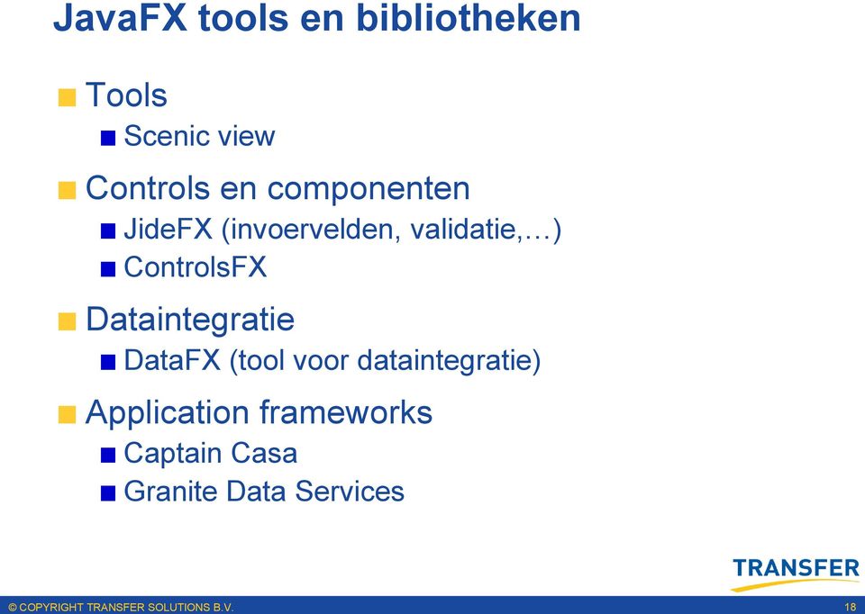 ControlsFX Dataintegratie DataFX (tool voor